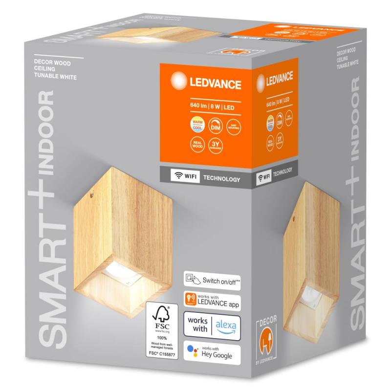 LEDVANCE Smart+ WiFi Decor Wood Deckenstrahler aus Holz